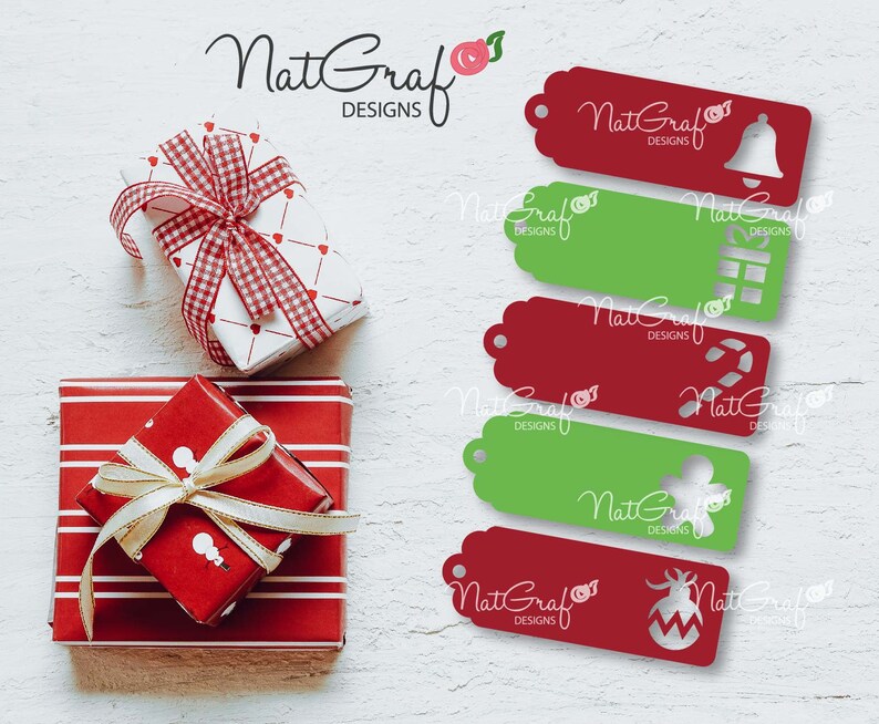 Download Christmas Tags labels SVG files Silhouette Cricut | Etsy