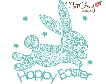 Happy Easter, Bunny SVG, SVG, Easter Svg, cut files for Cricut and Silhouette, SVG files, Bunny svg