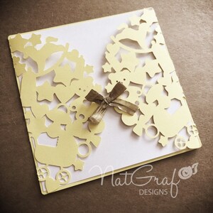 Carte gatefold pour baby shower