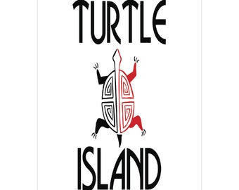 Stampe stampabili di poster d'arte di Turtle Island, download digitale, pronto per la stampa, orgoglio indigeno, indiano americano, decorazioni murali, arte murale