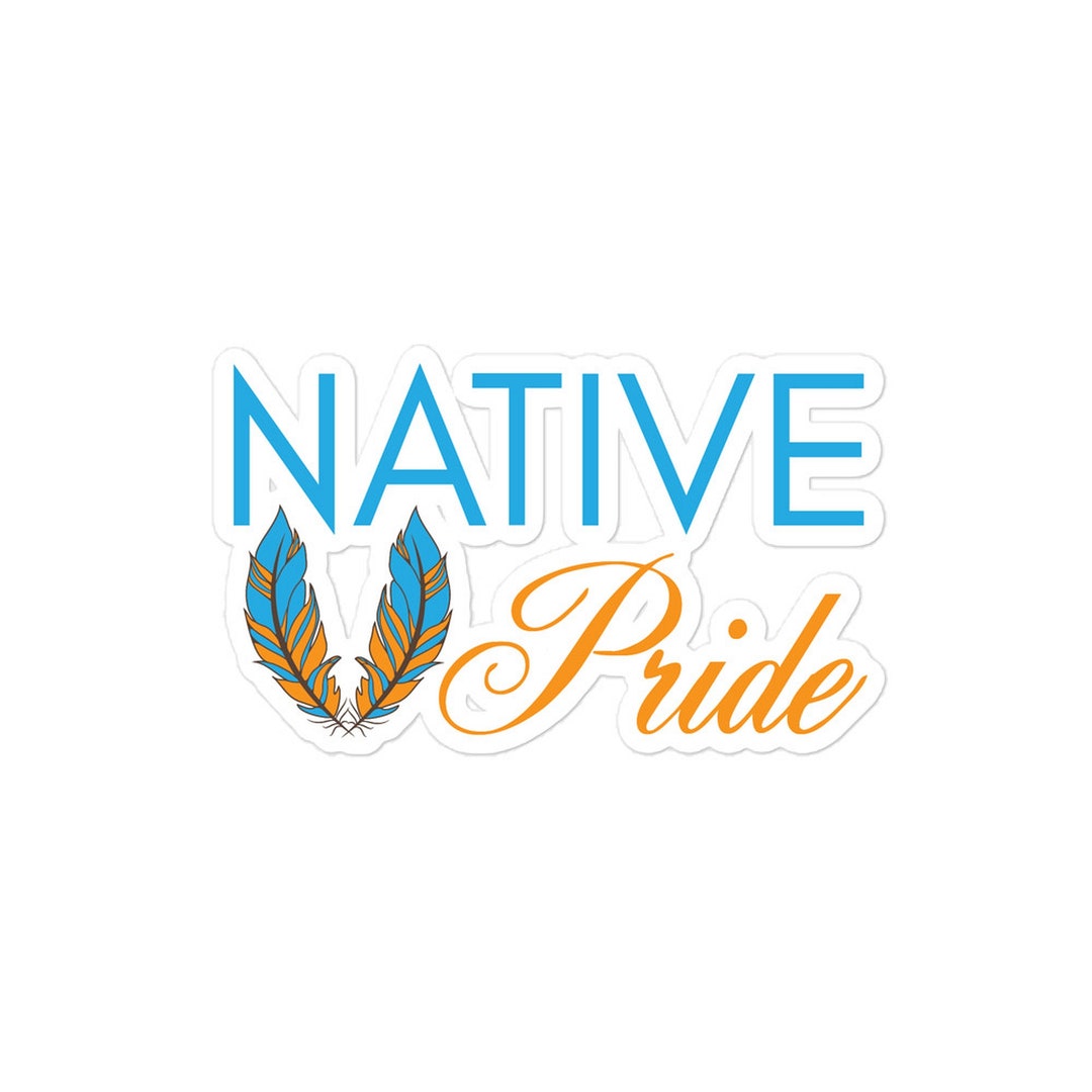 Native Pride Feather Kiss Cut Vinyl Sticker, Indigenous American Indian ...