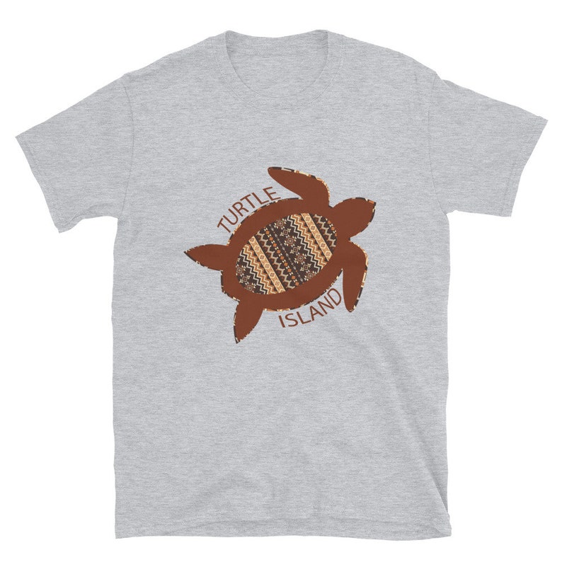 Turtle Island Unisex T-shirts, Indigenous Pride, American Indian, Indigenous Print Sport Grey