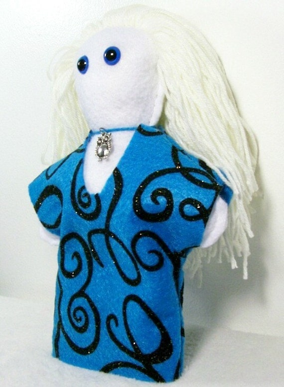 White Towhead Blond Hair Blue Eyes Handmade European Art Felt Etsy