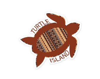 Turtle Island Kiss Cut Vinyl Sticker, Indigenous Pride, American Indian, Indigenous Print