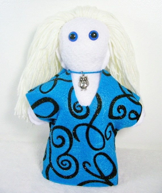 White Towhead Blond Hair Blue Eyes Handmade European Art Felt Etsy