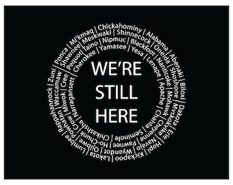 Stampabile We're Still Here Tribe List Art Poster Stampe, Download digitale, Pronto per la stampa, Orgoglio indigeno, Indiano d'America, Decorazione murale