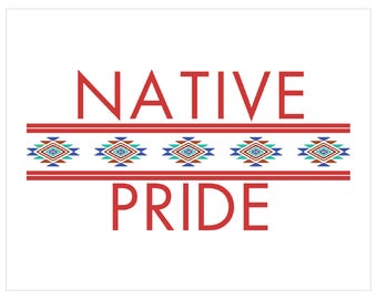 Impresión artística indígena «Orgullo nativo» (descarga digital), nativo americano