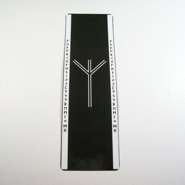 Algiz Elder Futhark Runes Laminated Bookmark, Norse Pride, German Pride, Germanic Pride, Book Lover, Bookworm