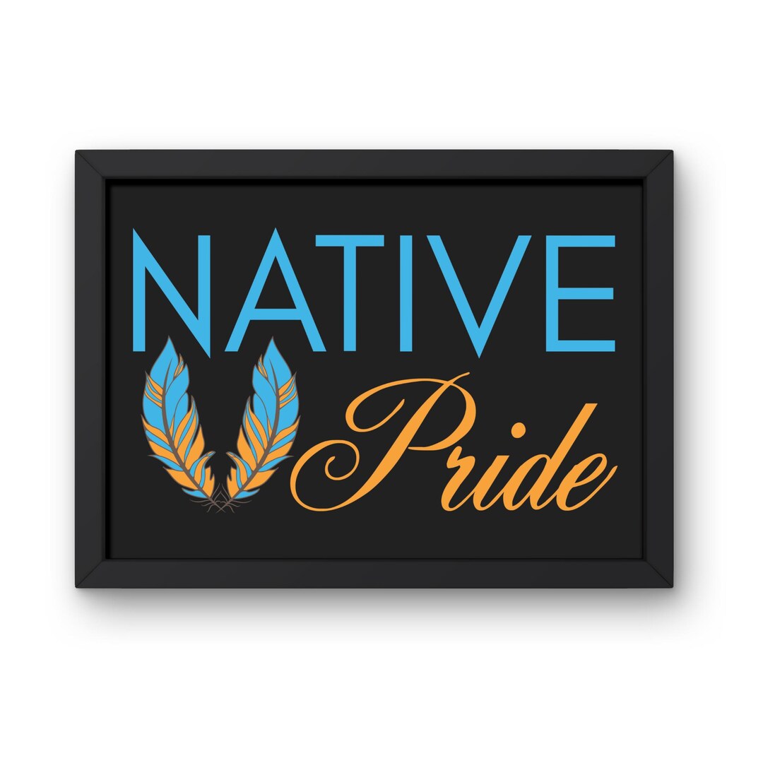Native Pride Feathers Art Print, Indigenous Pride, Native American ...