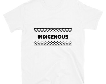 Black Border Indigenous Unisex T-shirts, Indigenous Pride, American Indian