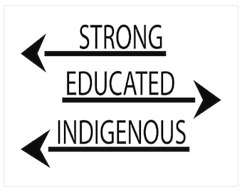 Printable Strong Educated Indigenous Art Poster Prints, Digital Download, Ready To Print, Indigenous Pride, American Indian, Wall Decor