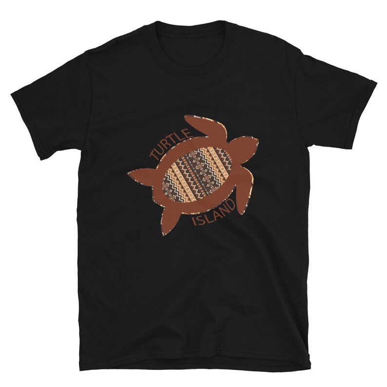 Turtle Island Unisex T-shirts, Indigenous Pride, American Indian, Indigenous Print Black