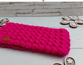 Crochet Ear Warmer Pattern PDF – Bulky Yarn Headband, Winter, DIY, Instant Download