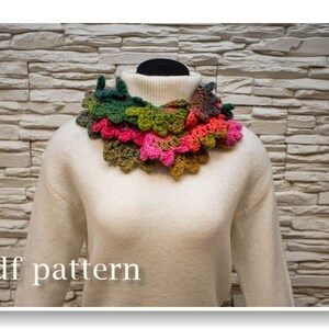 colorful fan scarf - crochet pattern