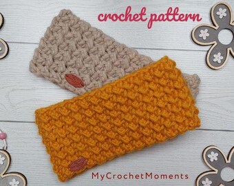Crochet Ear Warmer Pattern PDF, Headband, Winter, Quick Crochet Gift - Instant Download