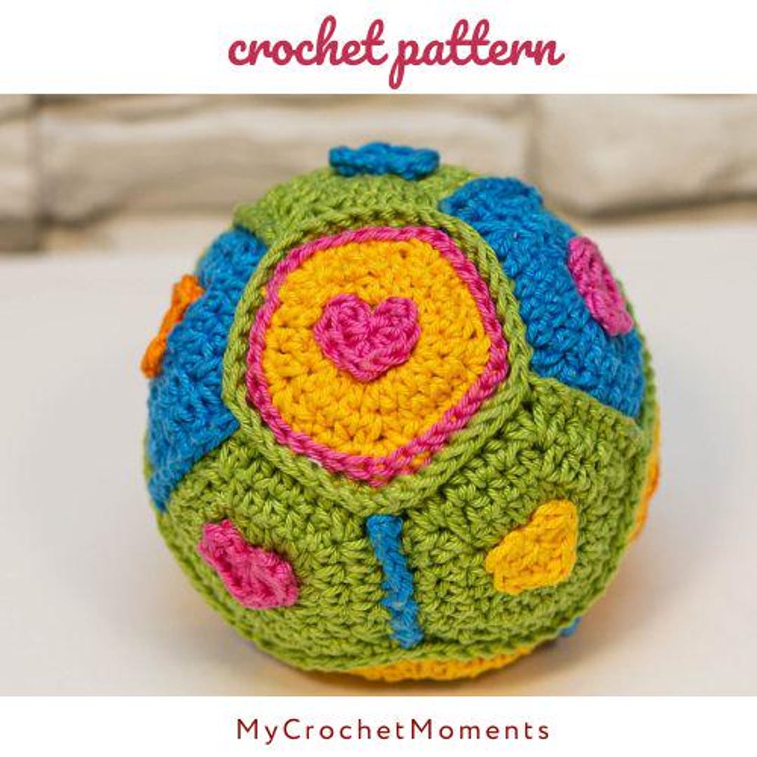 Heart Ball Crochet Pattern PDF – Toy, Amigurumi Ball, Instant Download ...