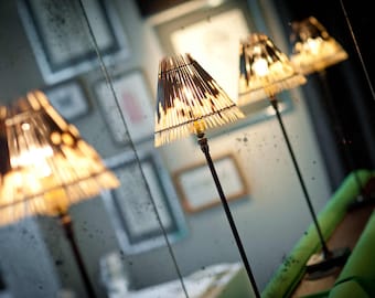 Porcupine Quill Chandelier clip on lampshade lamp shade