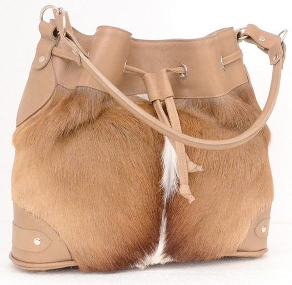 Authentic Springbok Hide Genuine Leather Handbag - Etsy