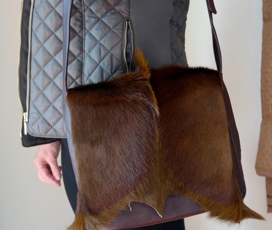 Authentic Springbok Hide Genuine Leather Postman Handbag - Etsy