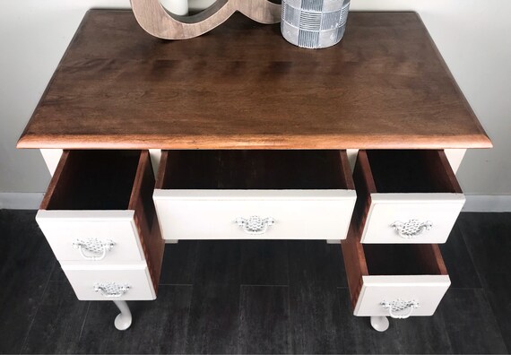 Vintage Queen Anne Farmhouse Entry Table Server Dresser Etsy