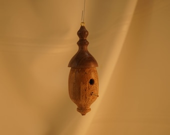 Handmade Walnut Birdhouse Ornament