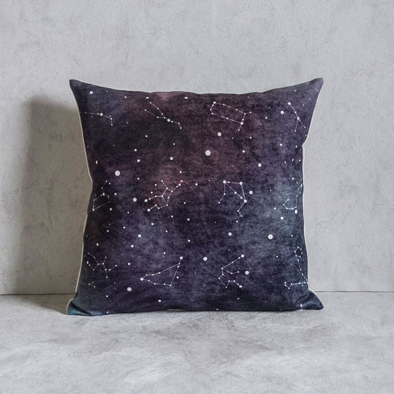 Galaxy Stars Pillow Cover, Pillow Covers, Throw Pillow, Cushion Cover, Decorative Pillow Cover, Cushion Cover, Gift, Christmas Gift image 3