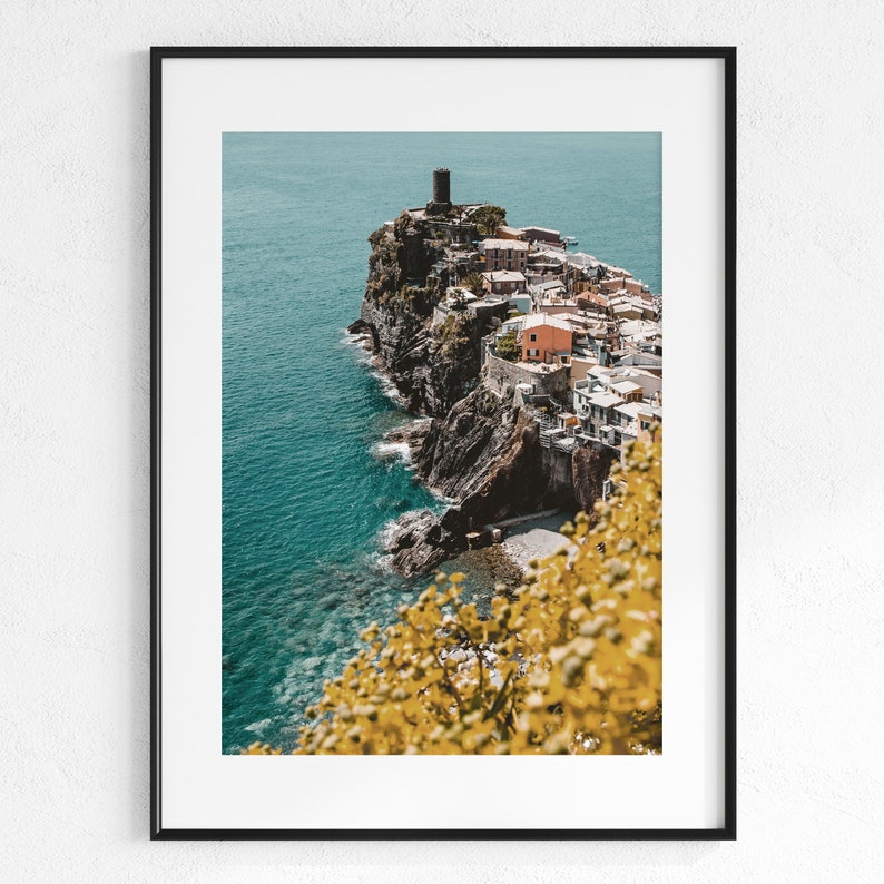 Coast Poster, Printable Art, Wall Print, Wall Art, Wall Decor, Modern Home Decor, Digital Download, Pink Wall Art, Travel image 1