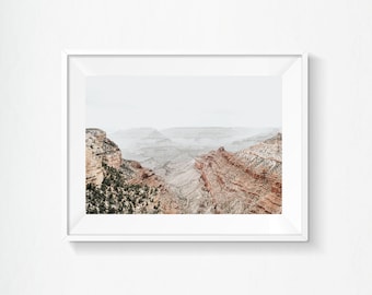 Desert Poster, Desert Landscape Printable Art, Mountain Wall Print, Desert Wall Art, Wall Decor, Digital Download, Earth Tone Wall Art