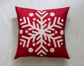 Christmas Pillow Cover, Snowflake Pillow Cover, Pillow Covers, Throw Pillow, Christmas Throw Pillow, Decorative Pillow Cover,christmas gift