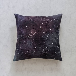 Galaxy Stars Pillow Cover, Pillow Covers, Throw Pillow, Cushion Cover, Decorative Pillow Cover, Cushion Cover, Gift, Christmas Gift image 1