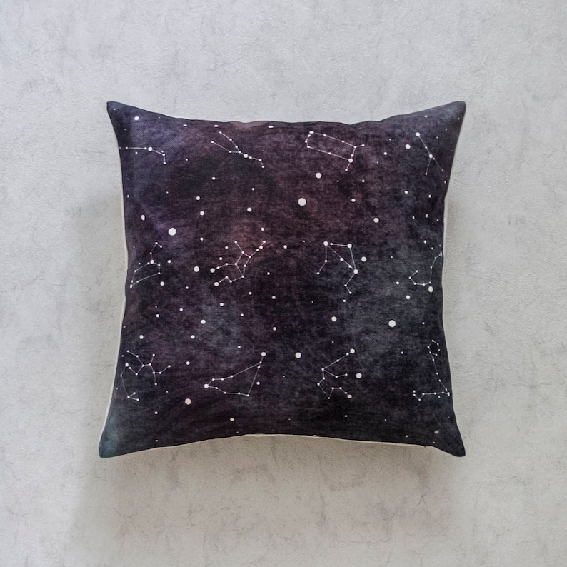 Galaxy Stars Pillow Cover, Pillow Covers, Throw Pillow, Cushion Cover, Decorative Pillow Cover, Cushion Cover, Gift, Christmas Gift image 1