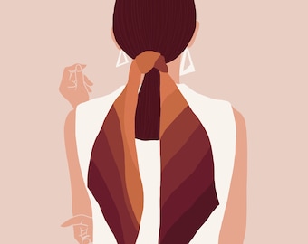 Classy Woman Illustration, Woman illustration print, Fashion Illustration, Girl Art, Illustration Print, Digital Art, Wall Decor, Gift