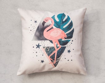 Flamingo Pillow Cover, Cushion Cover, Pillow Covers, Pillow Cushion, Throw Pillow, Cushion CoverChristmas Gift Idea