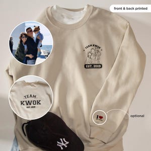 Custom Family Portrait Sweatshirt: Personalized Photo Gift