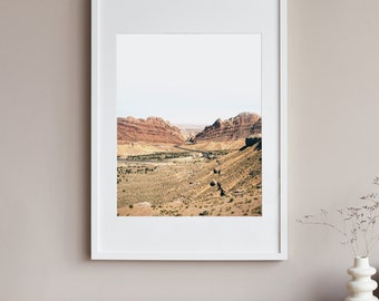 Desert Landscape Poster, Printable Art, Desert Wall Art, Wall Decor, Home Decor, Digital Download, Earth Tone Wall Art, Travel