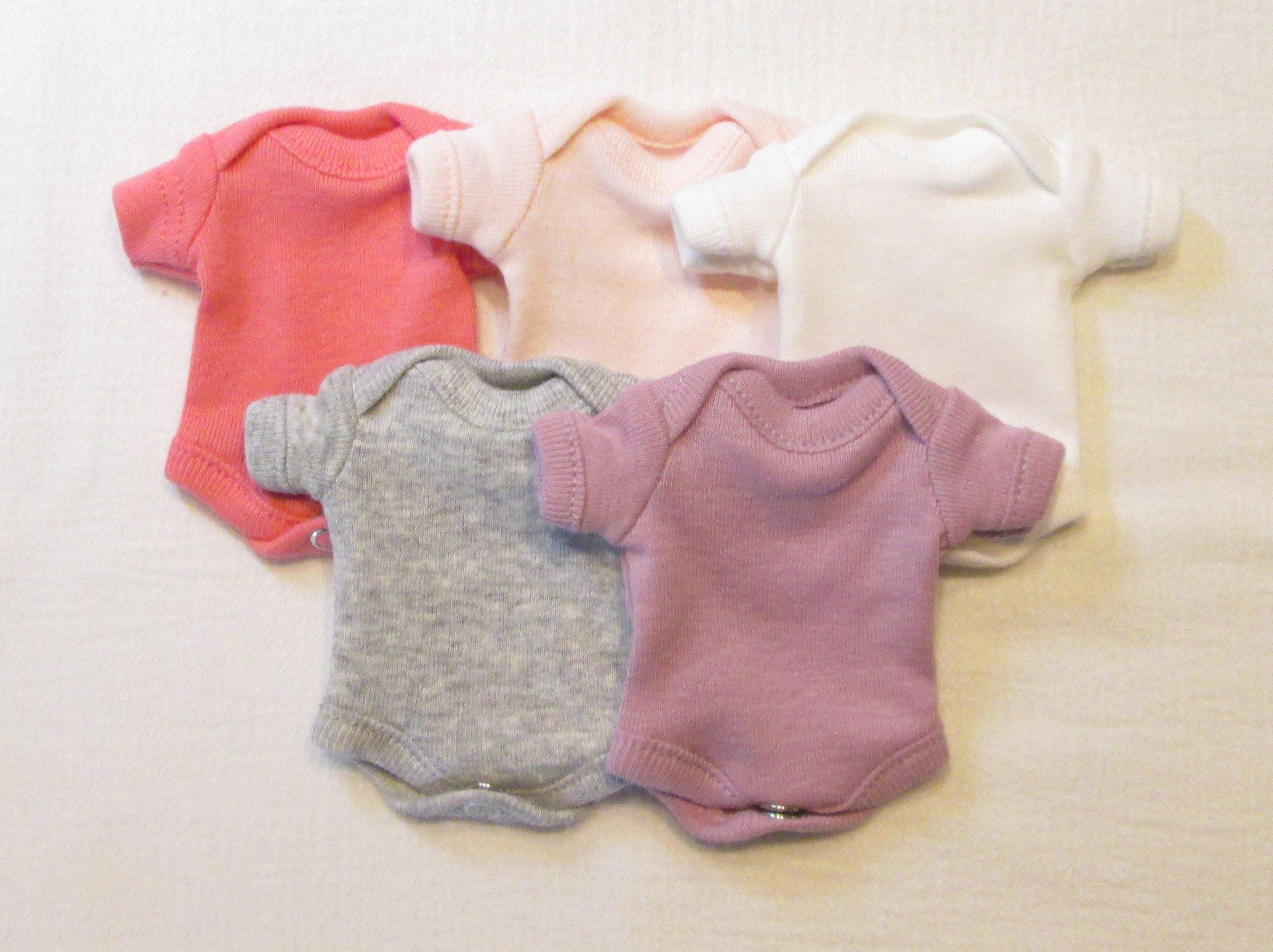 6-7" Miniature Bodysuit 7" Baby Doll Clothes 6 inch OOAK Silicone Baby Doll Bodysuit 7 inch Micro Mini Preemie Reborn Baby Doll Clothes