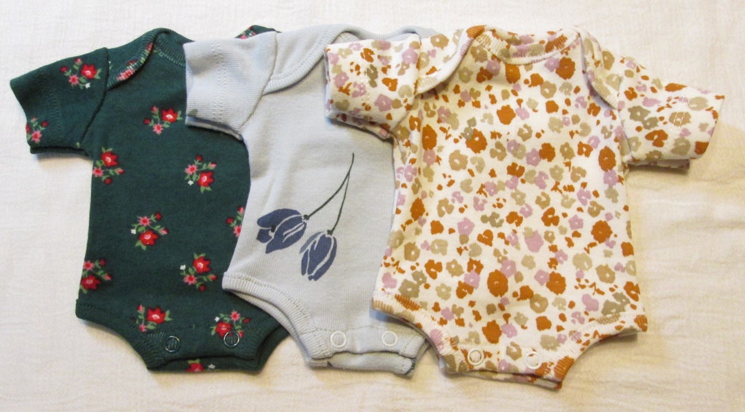12 Baby Doll Clothes 13 Inch Miniature Doll Bodysuit 12 Inch Reborn