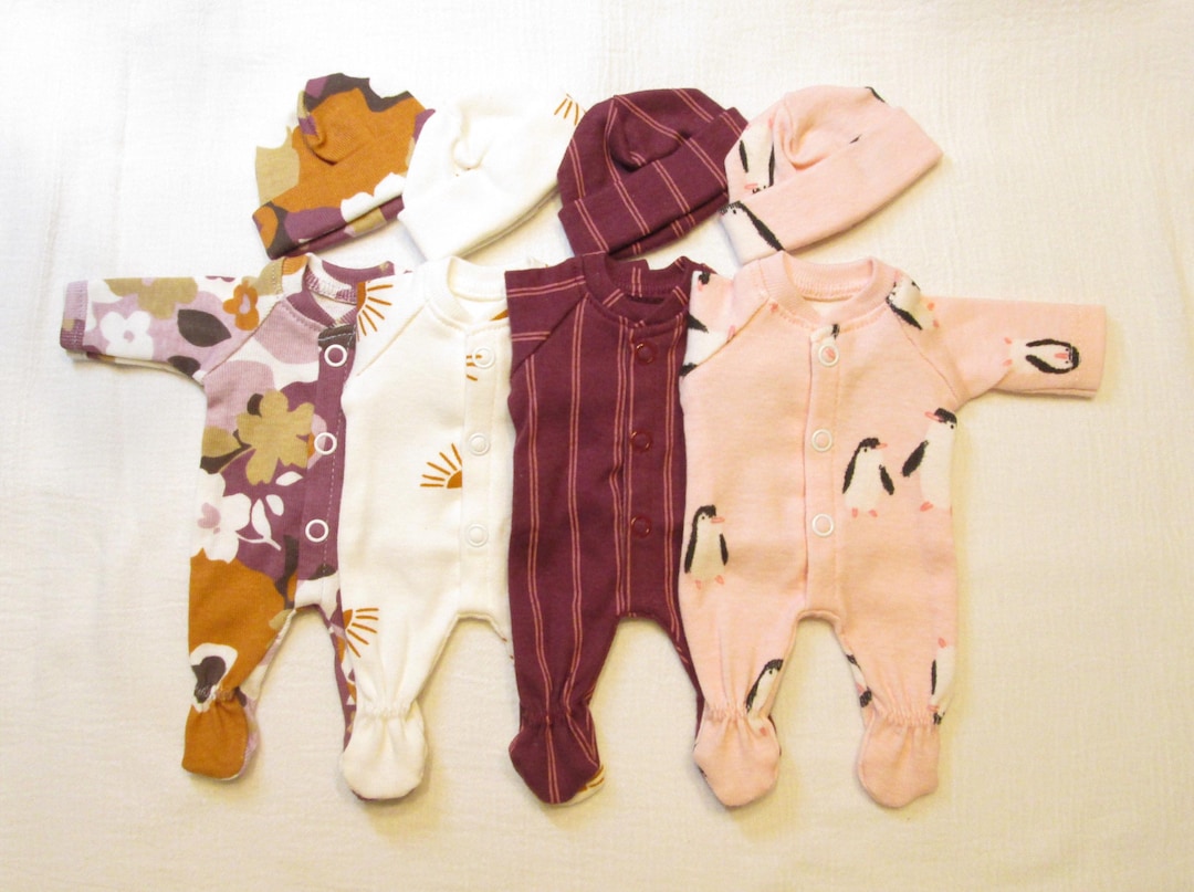 8-9" Baby Doll Clothes 9" OOAK Reborn Baby Doll Sleeper Micro Mini ...