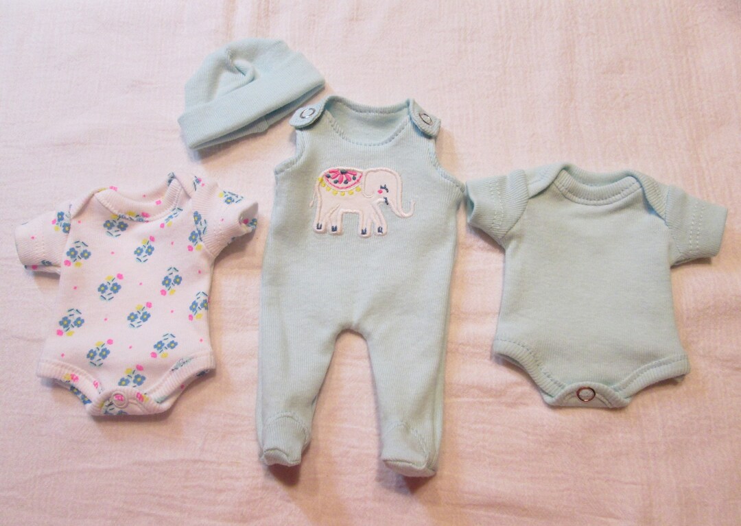 7 Footed Overalls and Hat for Baby Doll 8 Baby Doll OOAK Doll Clothes 7