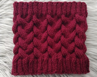 Knit PATTERN ~ Solstice Cables Cowl ~ Small Medium Large XLarge