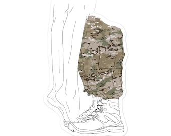 Multicam US Army Wife Sticker - Military Girlfriend Gift