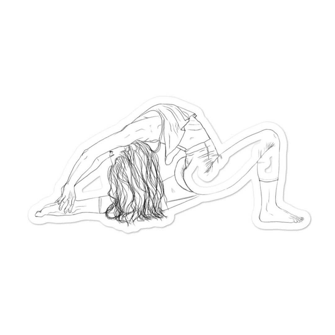 Yoga Asana, Minimalist Sticker, Boho Sticker, Yoga Sticker, Line Art ...