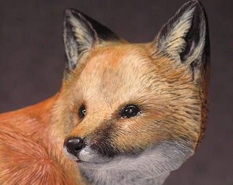 Graceful Red - Red tailed Fox - Bronze - Wildlife - Realistic - by Jerry Simchuk Art Studio