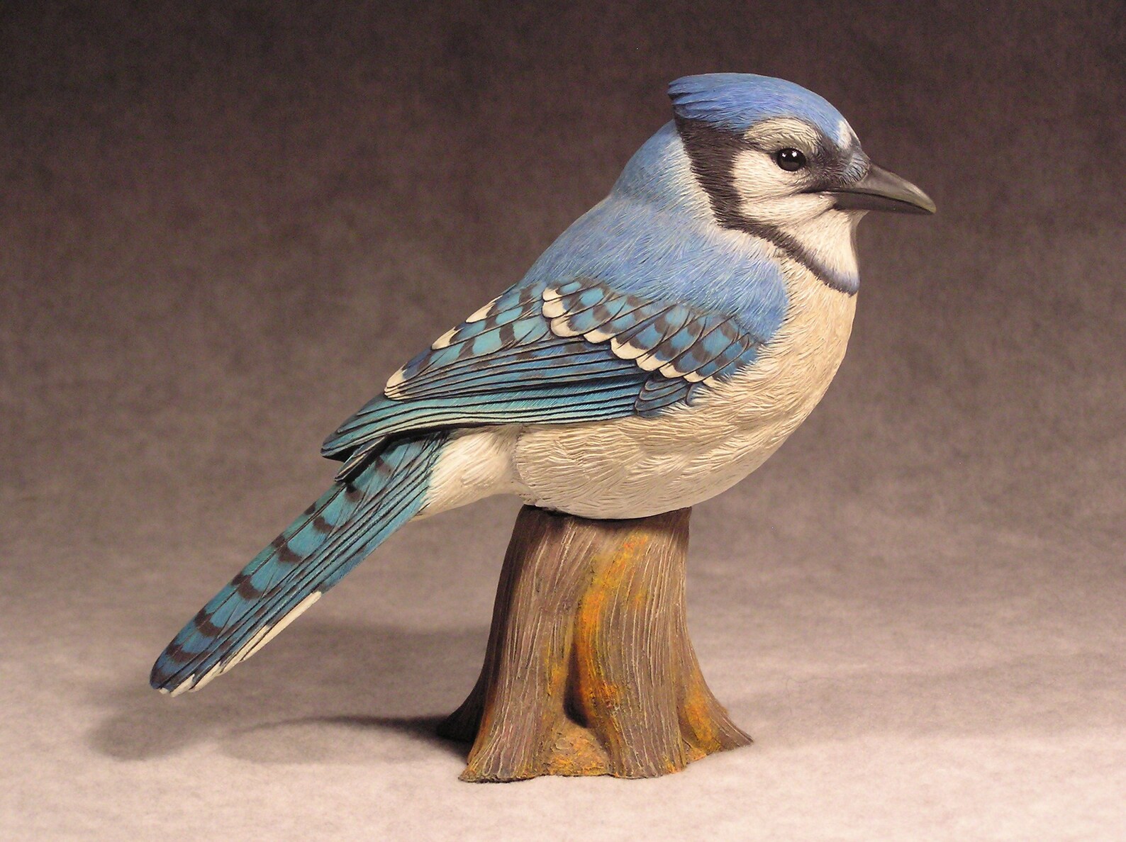 Eastern Blue Jay - Cold Cast - Acrylic - Wildlife - Bird - by Jerry ...