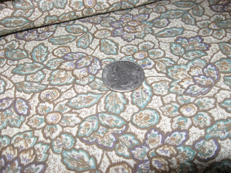 Cotton Floral, Large Piece! Nice AntiqueVintage DECO ERA Fabric Panel!