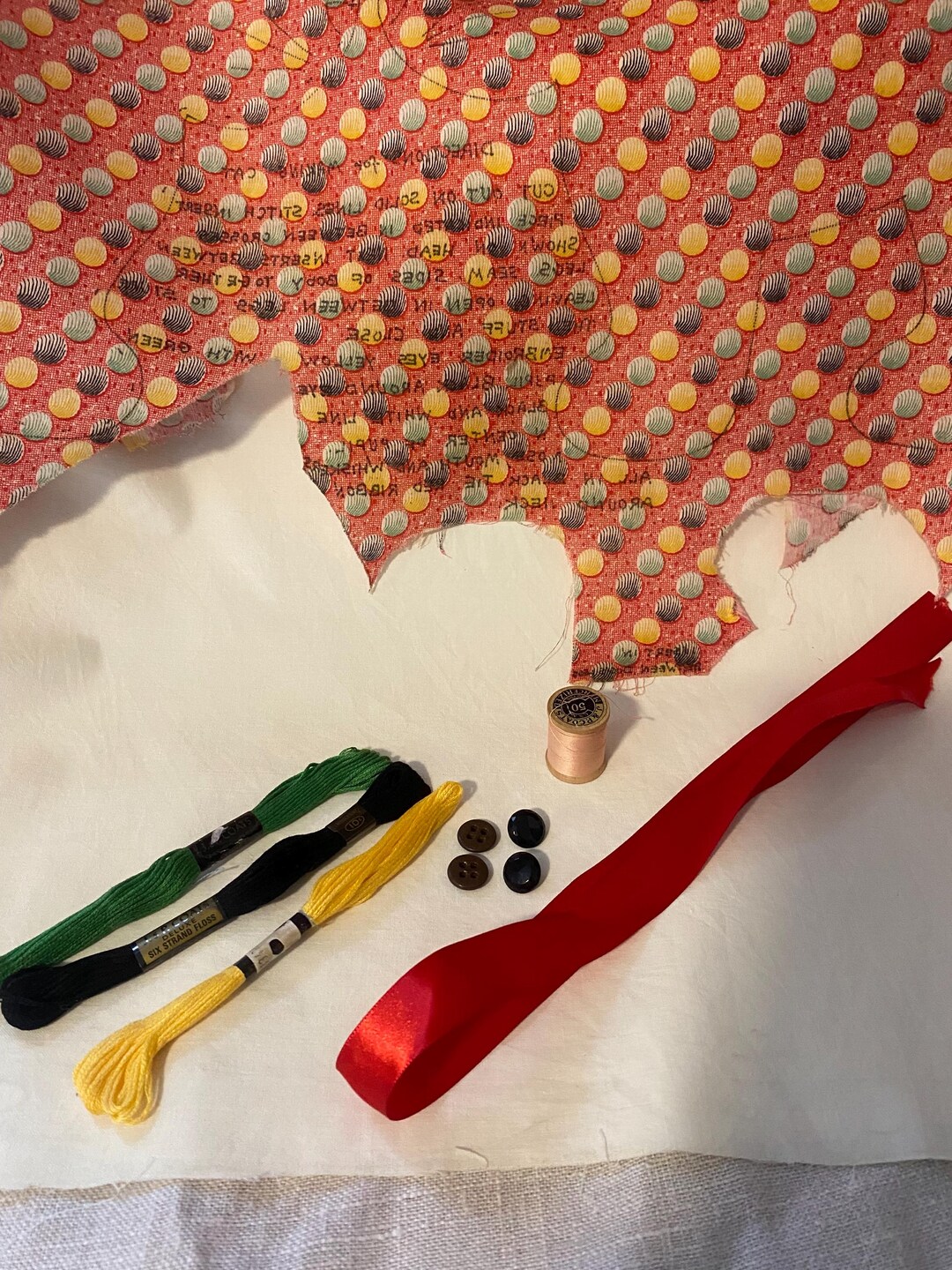 Adorable VINTAGE CAT Sewing Fabric & PATTERN Kit! - Etsy