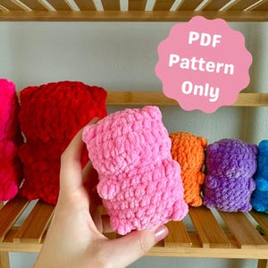 Crochet Gummy Bear Pattern No Sew Amigurumi Stuffed Animal Pattern
