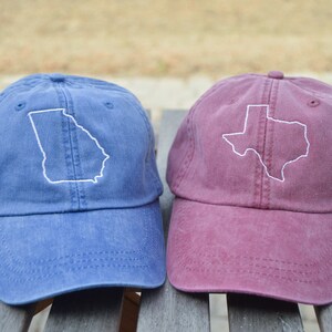 States N-W, Monogrammed hat, State Outline Hat, State hat, Monogrammed state hat, State outline, State pride, image 2