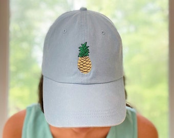 Embroidered Pineapple hat, Pineapple Baseball cap