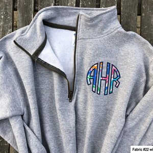 quarter zip monogram sweatshirt